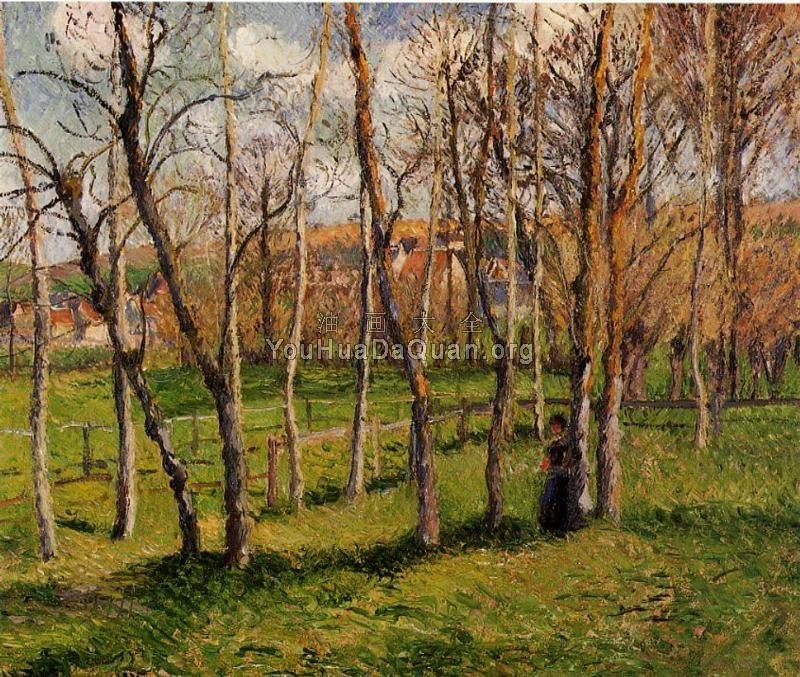 Meadow at Bazincourt - 卡米耶·毕沙罗